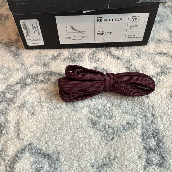 NWT Rag & Bone RB High Top Merlot 7 - Picture 6 of 6